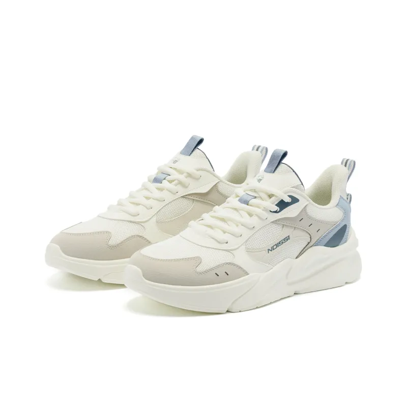 QIAODAN Lightweight Low Top Casual Shoes Men's Ivory Slate Blue-2