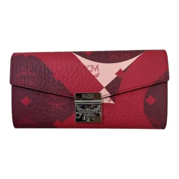 MCM Patricia Visetos Leather Trim Shoulder Bag, Crossbody Bag Women's Red