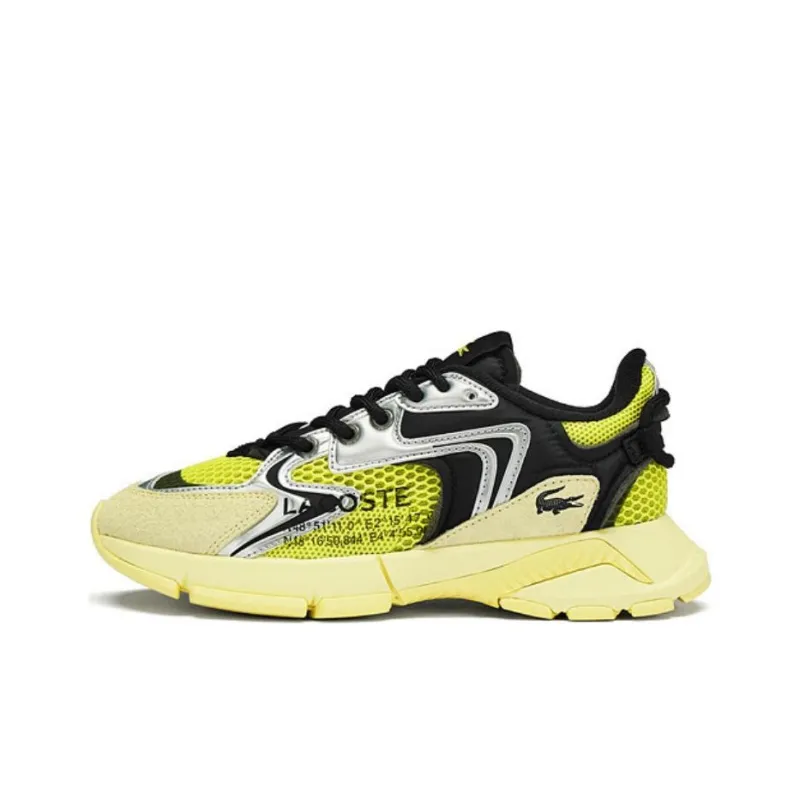 LACOSTE L003 Neo Low-Top Casual Shoes Women's Yellow Black-0