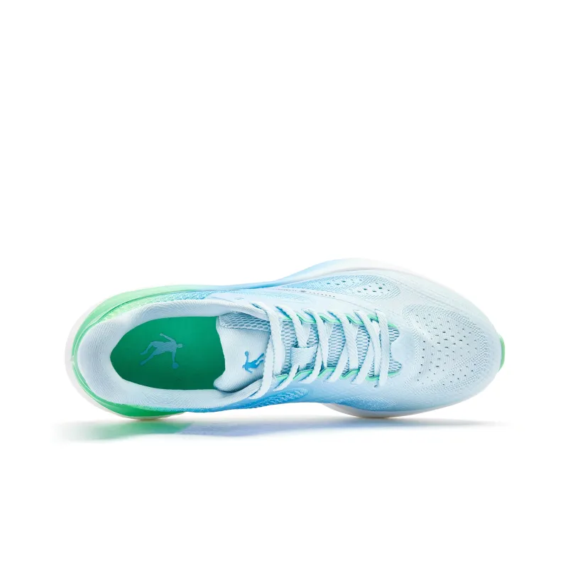 QIAODAN BOOM PRO Cushioning Anti Slip And Wear Resistant Low Top Running Shoes Men's Blue Green-3