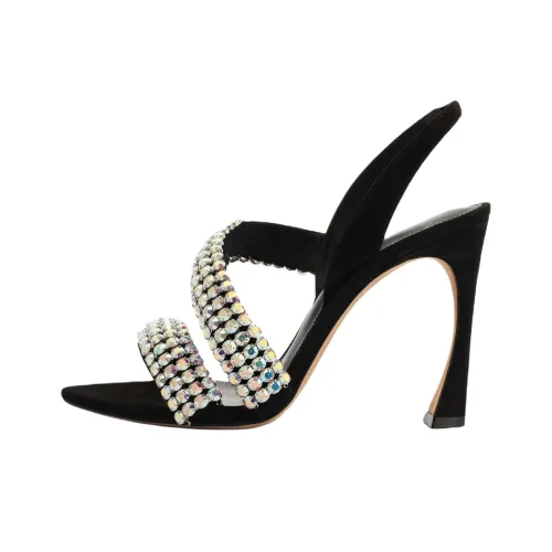 Alexandre Birman Crystal-embellished Leather Sandals