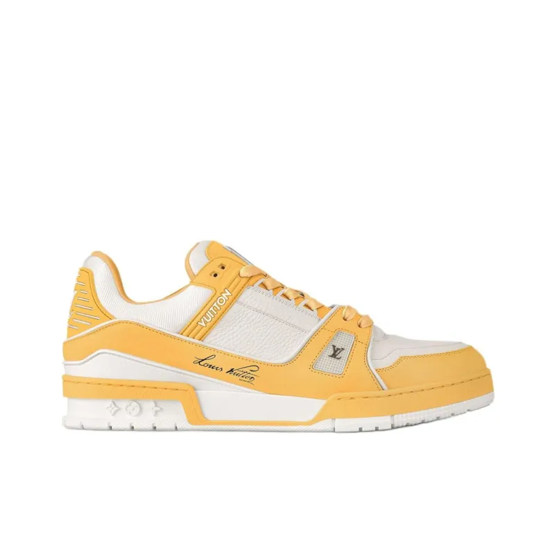 LOUIS VUITTON Trainer Skateboard Shoes Men's Yellow-1