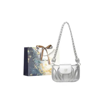 Iman's House PU Shoulder Bag Women's Silver/Ecru/Pink/Black