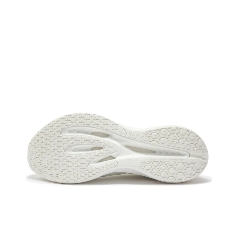 361° Cushioning Anti Slip And Wear Resistant Low Top Running Shoes Men's Feather White-4