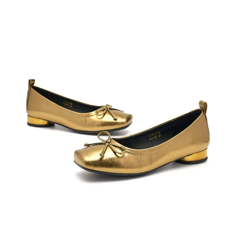 EBLAN Casual Single Shoes Women's Gold-3