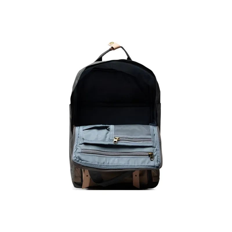 Doughnut Recycled Nylon With Recycled Leather Accents Backpack Regular Unisex Olive & Army Green-4