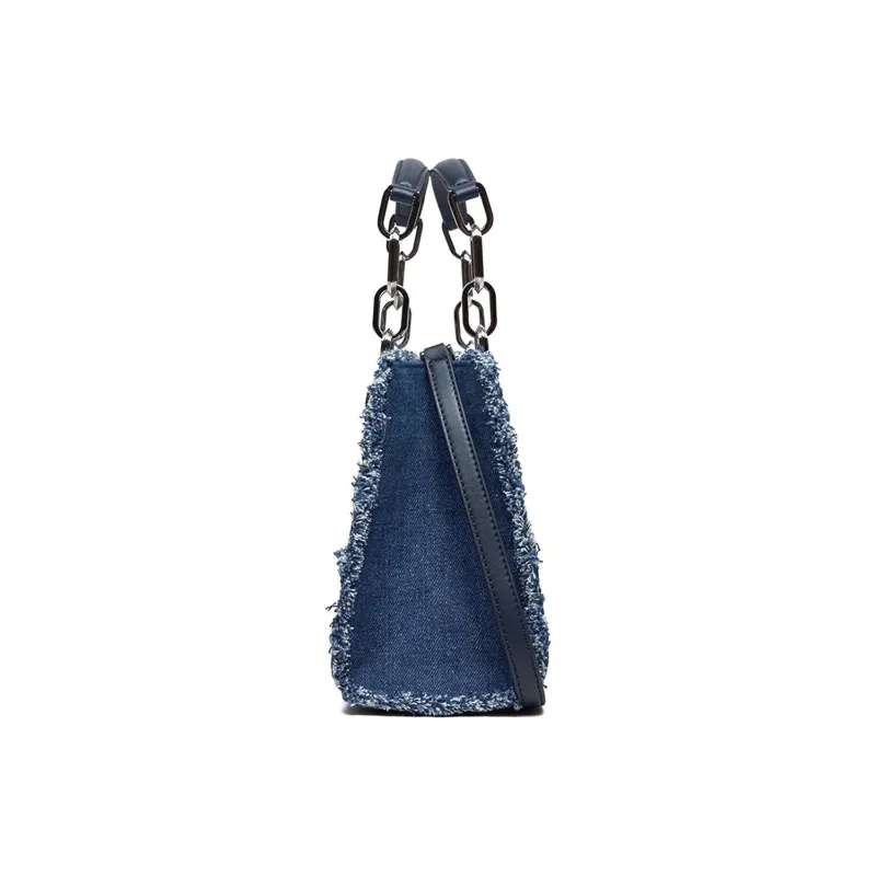 MICHAEL KORS Cynthia Fabric Shoulder Bag, Crossbody Bag, Handbag Trumpets Women's Denim Blue-2