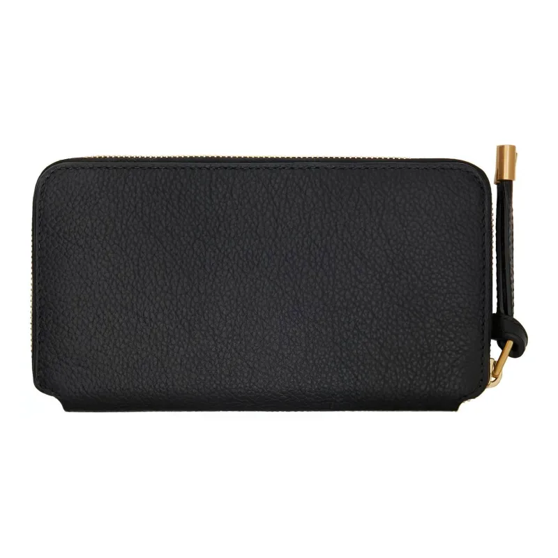 Chloe Marcie Cow Leather Clutches Wallets Women's Black-1