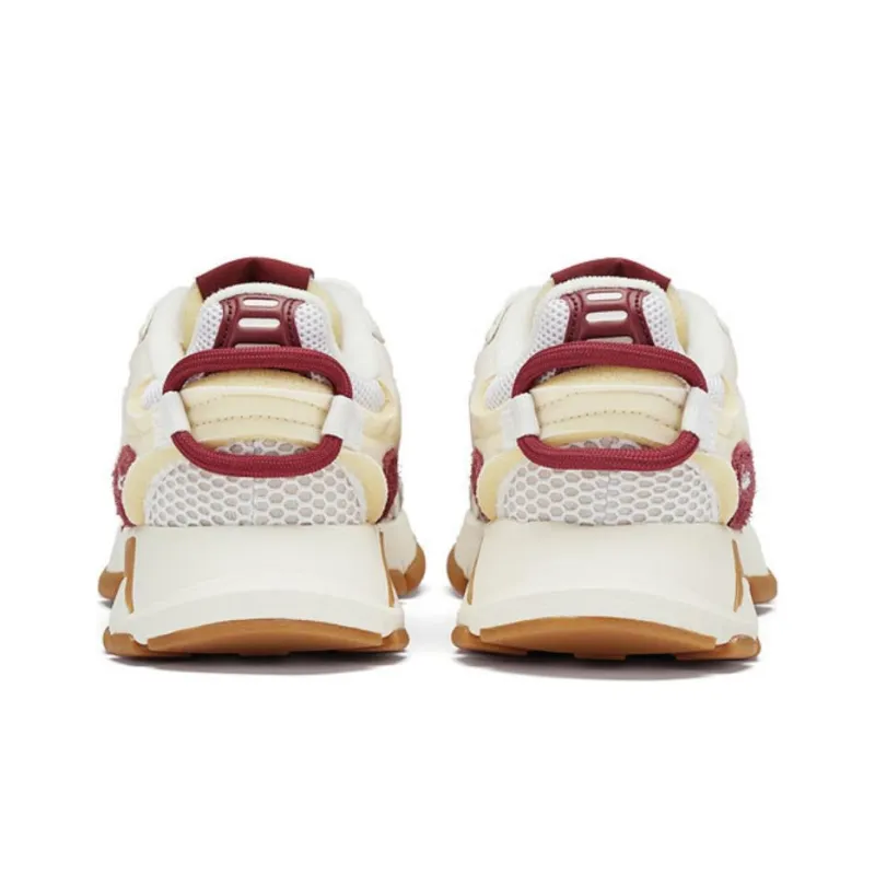 LACOSTE L003 Neo Non slip Lightweight Low Top Casual Shoes Women's White Red-3