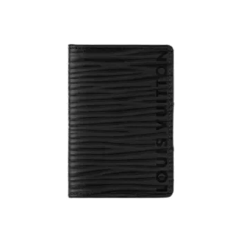 LOUIS VUITTON Epi XL Cow Leather Wallet Unisex Black