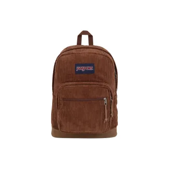 JanSport Suede Backpack Unisex Brown Corduroy