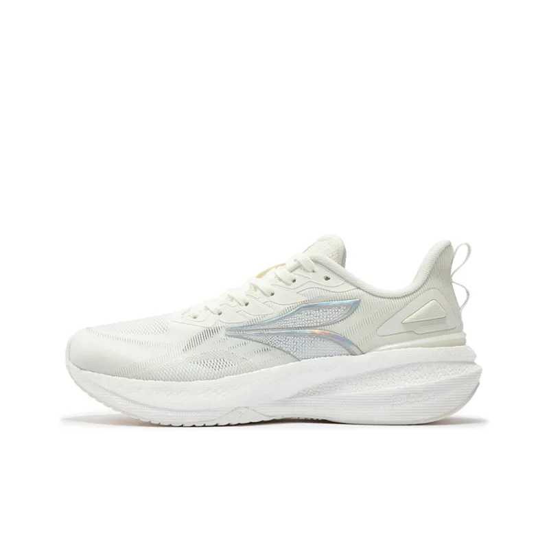 361° Cushioning Anti Slip And Wear Resistant Low Top Running Shoes Men's Feather White-0