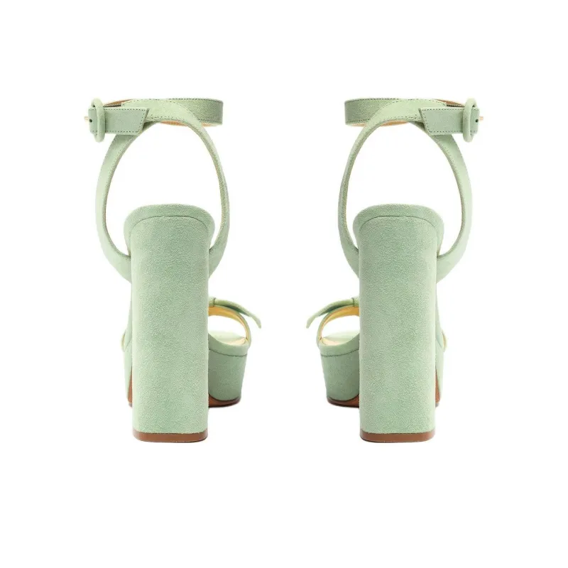 Alexandre Birman Clarita Strap Sandals 12cm Women's Green-3