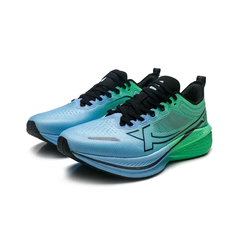 XTEP Five point Speed 2.0 Cushioning Anti Slip And Wear Resistant Low Top Running Shoes Men's Blue Green-2