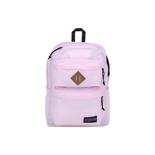 JanSport Nylon Backpack Unisex Light Pink