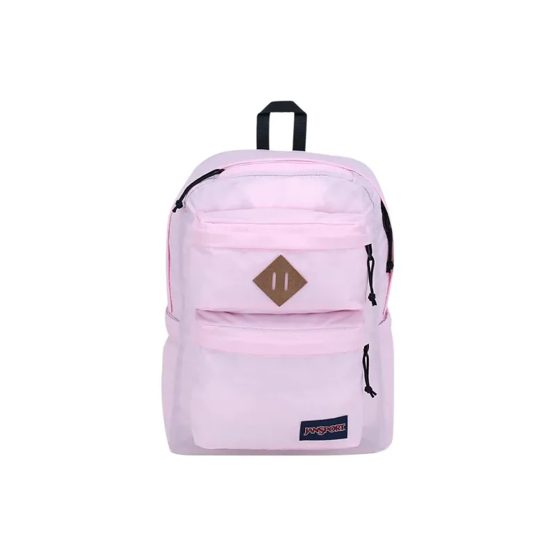 JanSport Nylon Backpack Unisex Light Pink-0