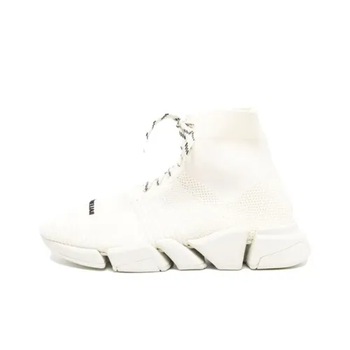 Balenciaga Speed 2.0 Casual Shoes Women's High-Top White