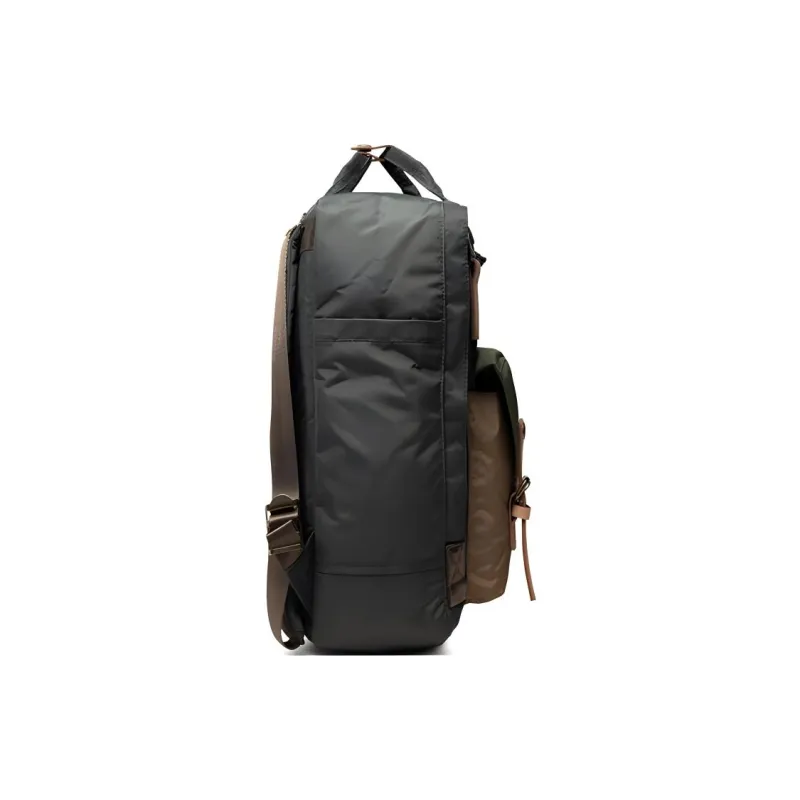 Doughnut Recycled Nylon With Recycled Leather Accents Backpack Regular Unisex Olive & Army Green-2