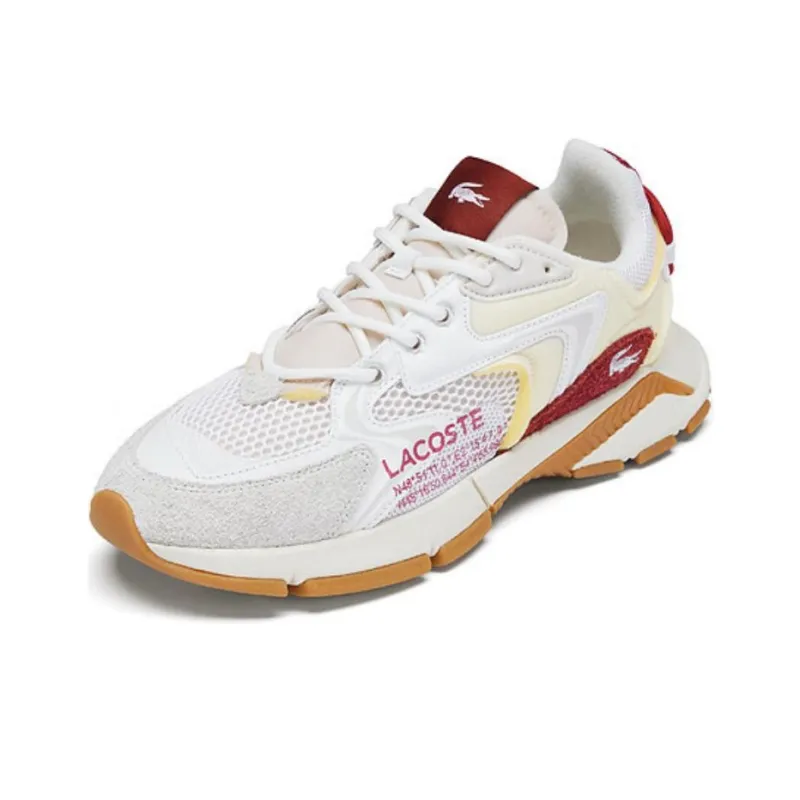 LACOSTE L003 Neo Low-Top Casual Shoes Men's White Red-1