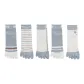 5 Pack, Letter Ribbed Cuff+Pinstripe+Vertical Stripes+Soccer Ribbed Cuff+White