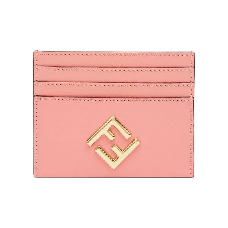 FENDI Calfskin Card Holder Women's Pink-0