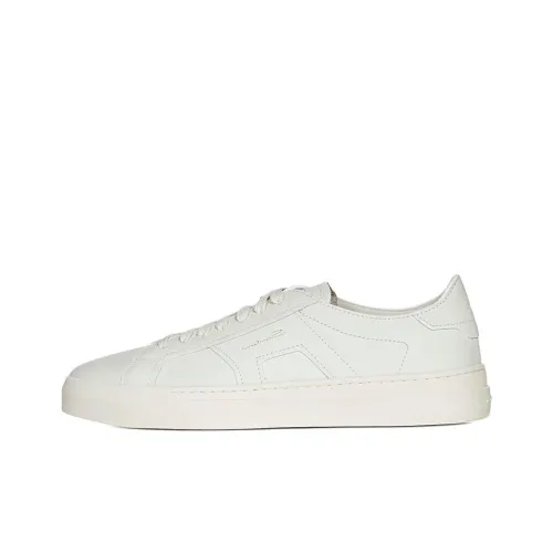 Santoni Skateboard Shoes Men Low-Top White