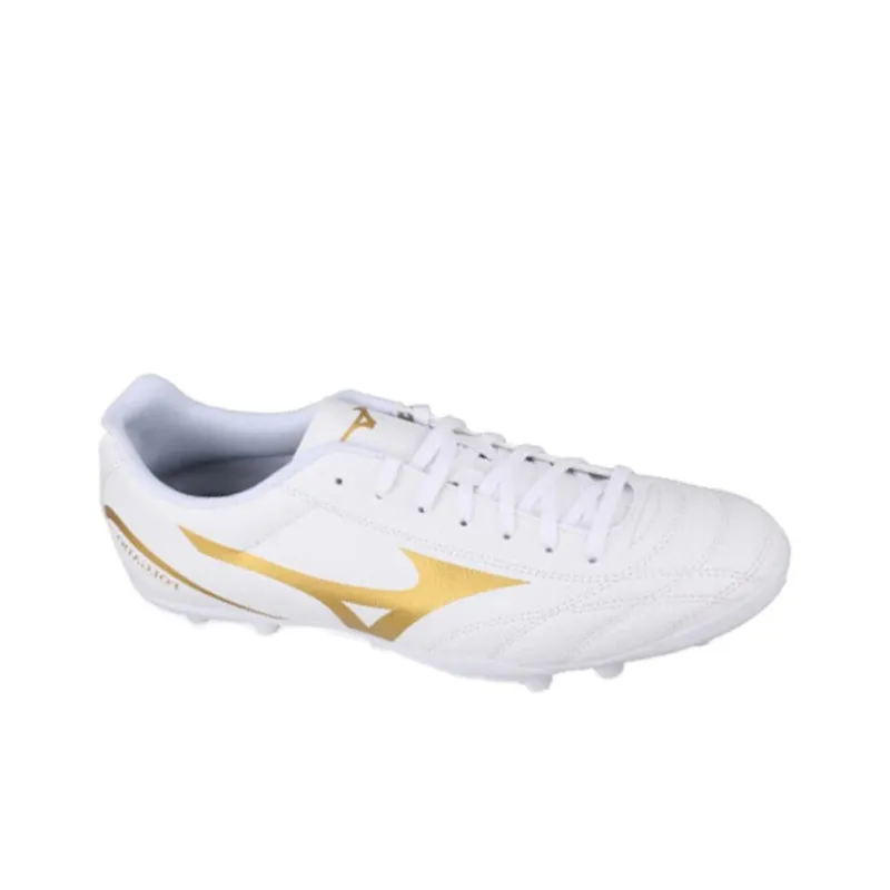 Mizuno Folgado AG Rubber Short Studs Artificial Ground Anti Slip Wear Resistant Soccer Shoes Unisex White Gold-1