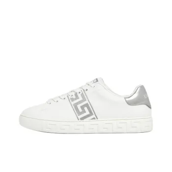 VERSACE GRECA Low Top Skateboard Shoes Men's White