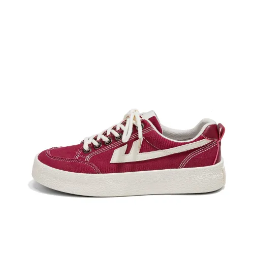 WARRIOR Canvas Shoes Men Low-Top Burgundy