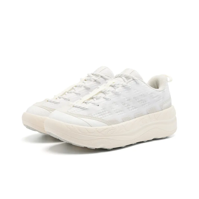 QIAODAN Wear-Resistant Lightweight Height Increasing Low-Top Casual Shoes Women's Jordan White Moon Ivory-2