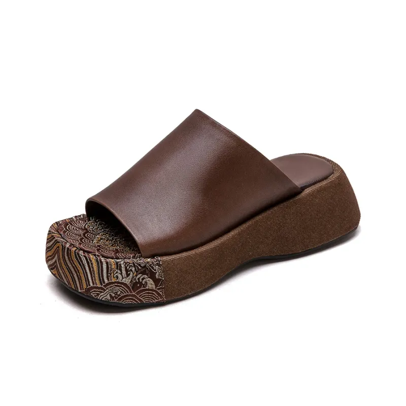 Jay Slide Slippers Women's Coffee/Khaki/Black-1