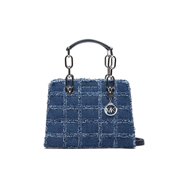 MICHAEL KORS Cynthia Fabric Shoulder Bag, Crossbody Bag, Handbag Trumpets Women's Denim Blue-1