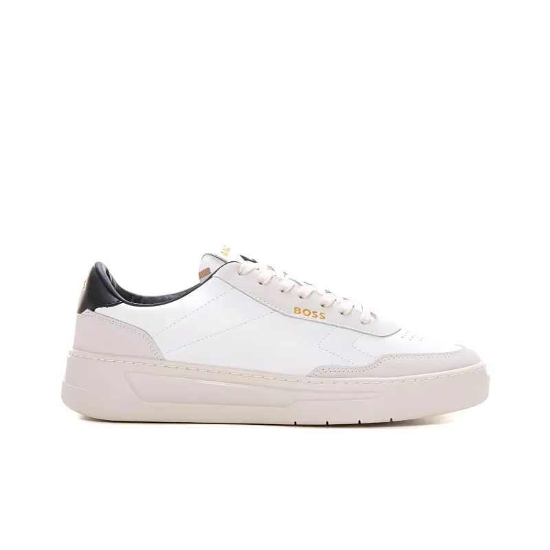 HUGO BOSS Low Top Skateboard Shoes Men's White Gray-1