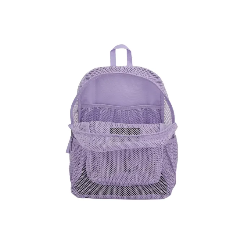 JanSport Recycled Polyester Mesh Backpack Unisex Light Purple-5