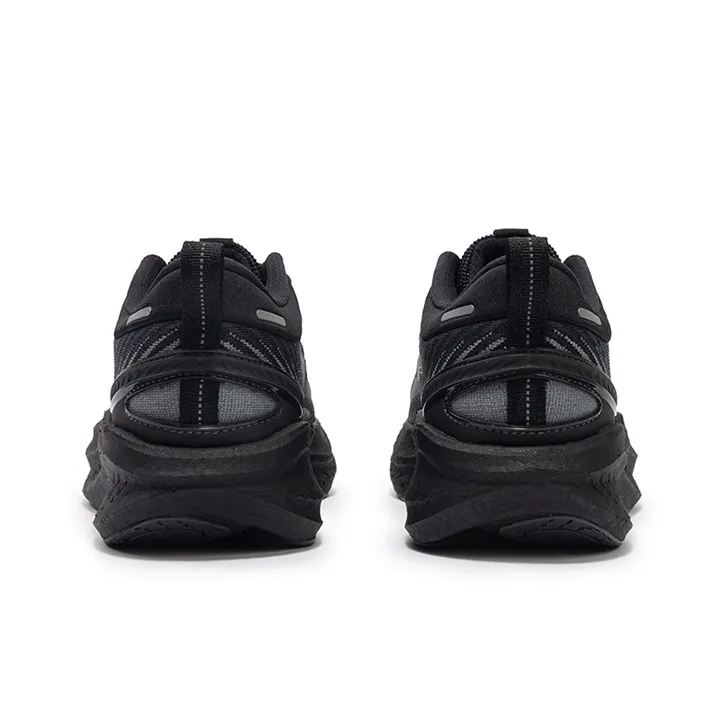 361° Slip Resistant Breathable Low Top Running Shoes Men's Black Gray-3