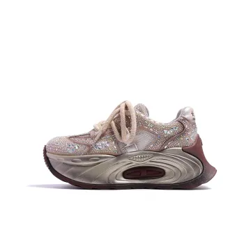 BURGELY Cushioned Wear-Resistant Breathable Height Increasing Low-Top Chunky Sneakers Women's