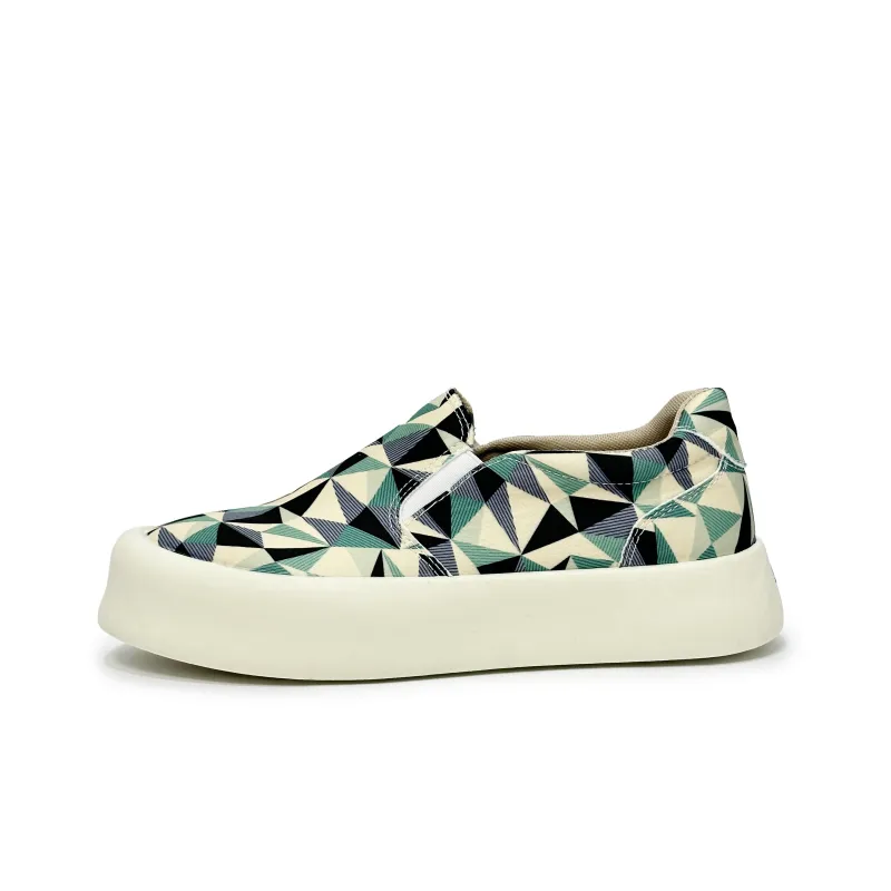 SLNU 3 Anti Slip Wear Resistant Low Top Canvas Shoes Men's Black Green-0