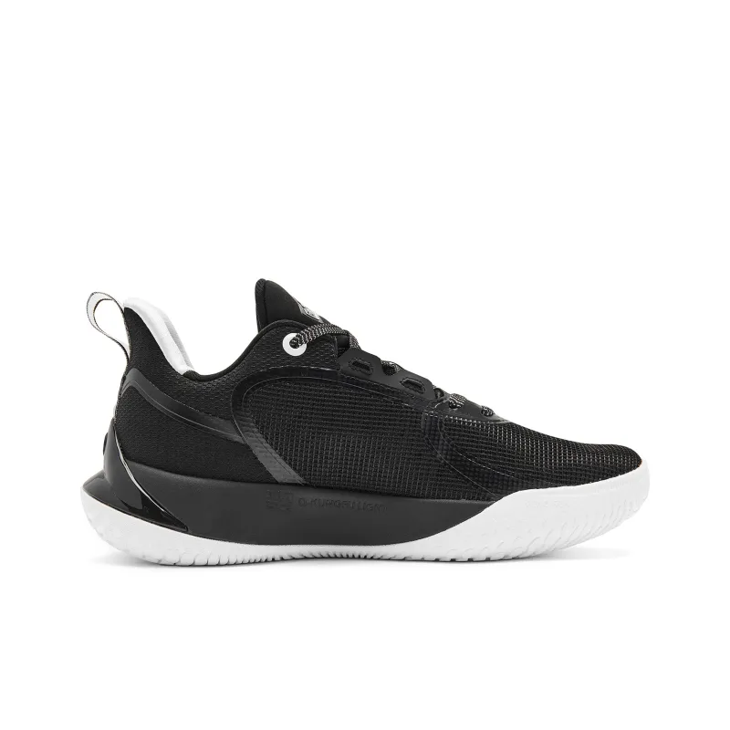 QIAODAN Cushioning Anti Slip And Wear Resistant Low Top Basketball Shoes Men's Black Jordan White-1