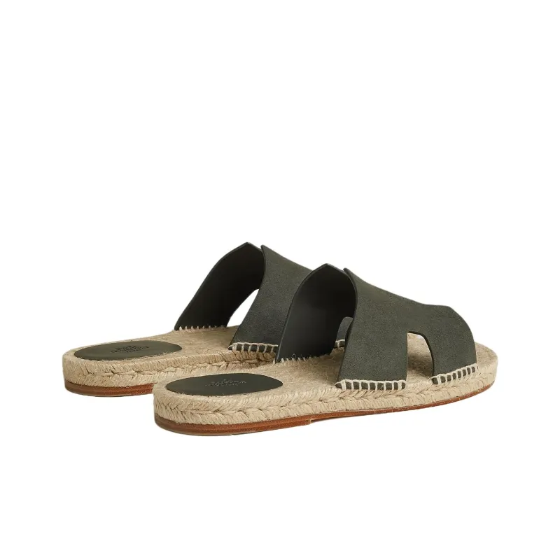 HERMES Antigua Slide Slippers Men's Forest Green-4