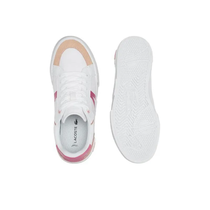 LACOSTE L004 Low Top Skateboard Shoes Women's Pink-4