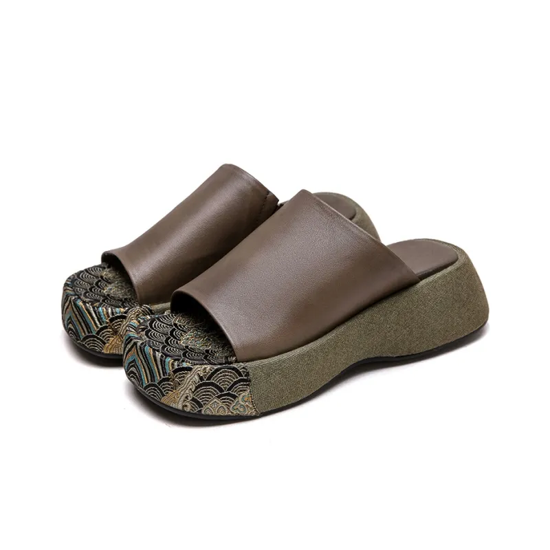 Jay Slide Slippers Women's Coffee/Khaki/Black-6
