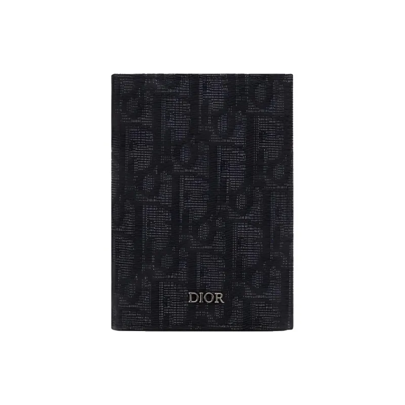 DIOR Cow Leather Card Holder Card Holder Men's Black-0