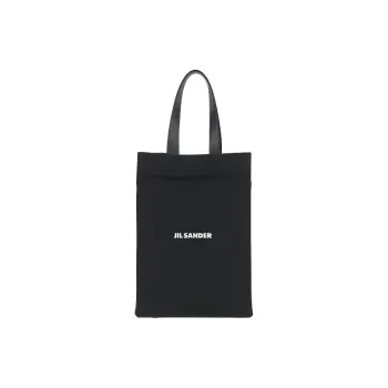 JIL SANDER Logo Printed Large Flat Shopper Bag
