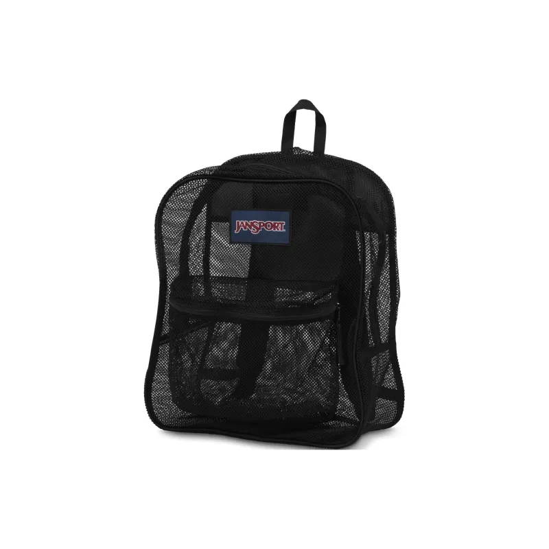 JanSport Polyester Mesh Backpack Regular Unisex Black-1