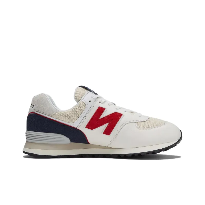New Balance 574 White Red Navy-1