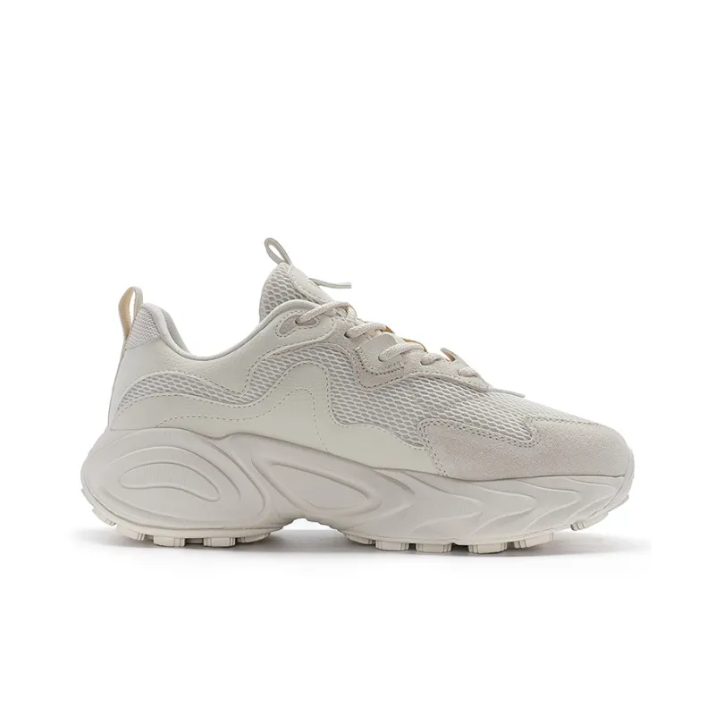XTEP Migratory Breathable Coverage Lightweight Low-Top Casual Shoes Women's Milk Tea White-1