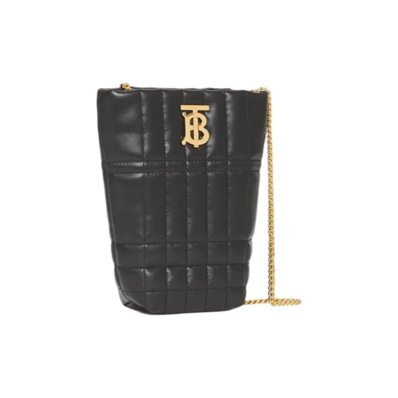 Burberry Lola Bag Sheepskin Bucket Bags Crossbody Bag Shoulder Bag Women's Black-1