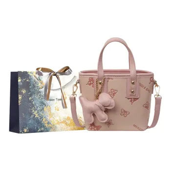 Iman's House PU One Shoulder Handbags Medium Size Women's Pink/Blue/Ecru/Black
