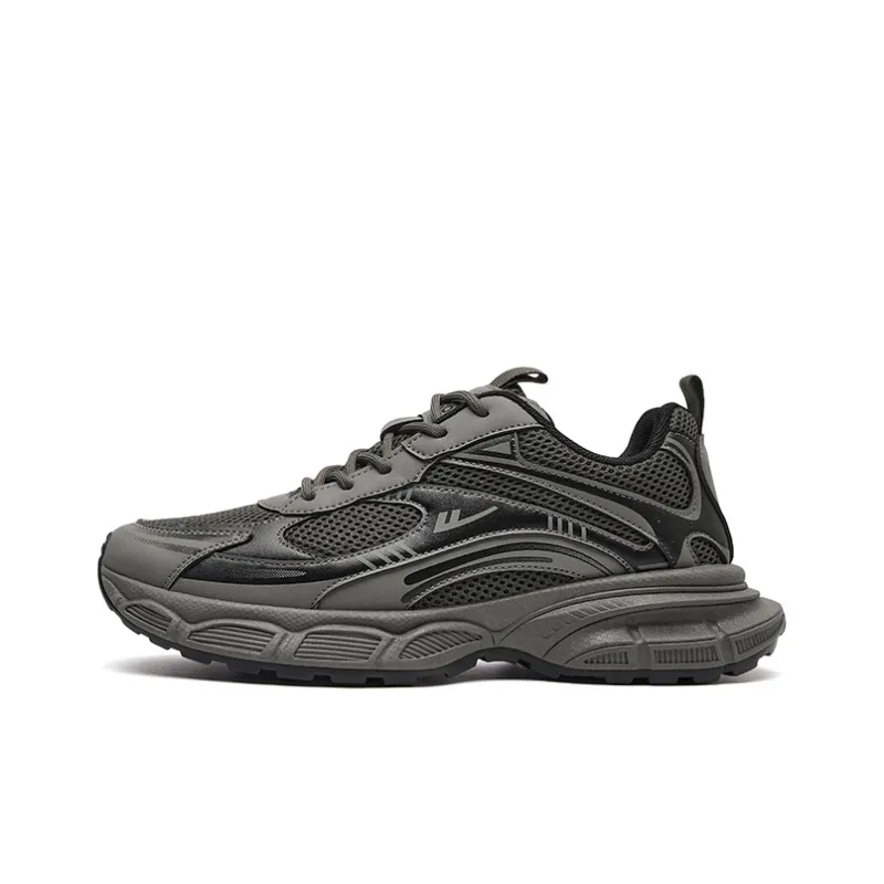 Warrior Breathable Low Top Chunky Sneakers Men's Brown-0