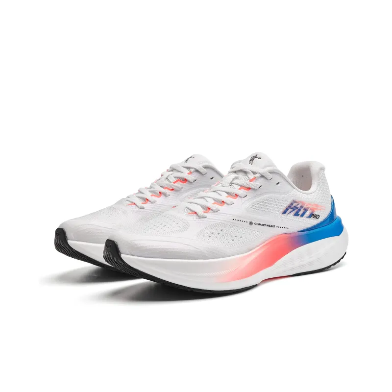QIAODAN BOOM PRO Cushioning Anti-Slip And Wear-Resistant Low-Top Running Shoes Men's Jordan White Bright Pink-2